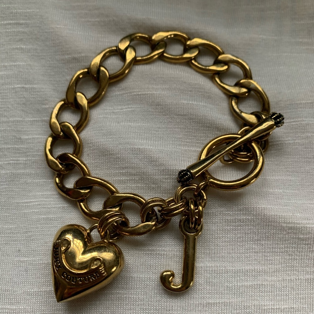 Juicy Couture gold starter charm bracelet